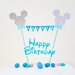 Cake topper Topolino buon compleanno // happy birthday Mickey mouse cake topper blu personalizzabile bimbo