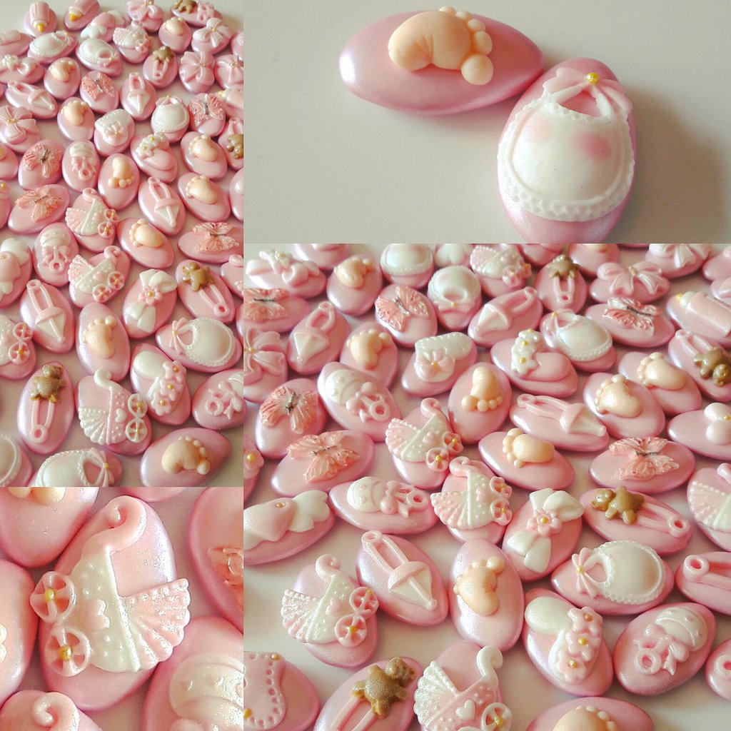 Confetti perlati - confetti nascita - confetti battesimo - confetti  decorati - confetti rosa - battesimo - nascita 