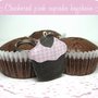 ♥ Checkered pink cupcake keychain ♥