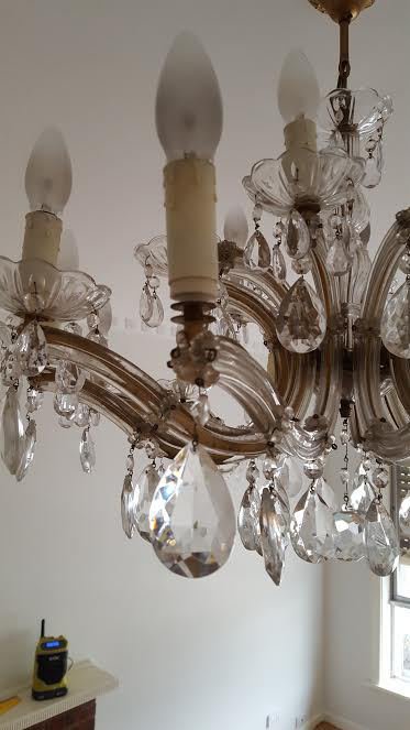 Braccio e tazza, ricambi per lampadari , in vetro soffiato di Murano