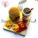 Collana MC Vassoio Hamburger, patatine fritte e cola! - miniature in fimo