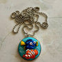 Collana con cammeo con Dory e Nemo fimo