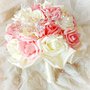 Bouquet rose in foam rosa antico e avorio