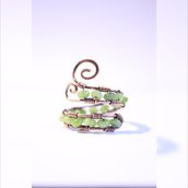 anello verde registrabile, rame ossidato, anello
