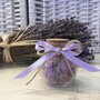 Bomboniera matrimonio con lavanda dipinta a mano e sali da bagno 