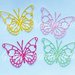 60 farfalle intagliate in cartoncino