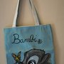 Borsa a quadretti con Bambi