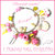 Bracciale Nascita " It's a girl! " Battesimo baby shower idea regalo Kawaii Fimo cernit biberon carrozzina charm