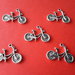 5 charms ciondoli 'Biciclette' argento tibetano