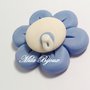 fiorellino bianco e blu personalizzabile
