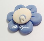 fiorellino bianco e blu personalizzabile