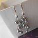 Orecchini pendenti con perle grigie a grappolo, idea regalo.