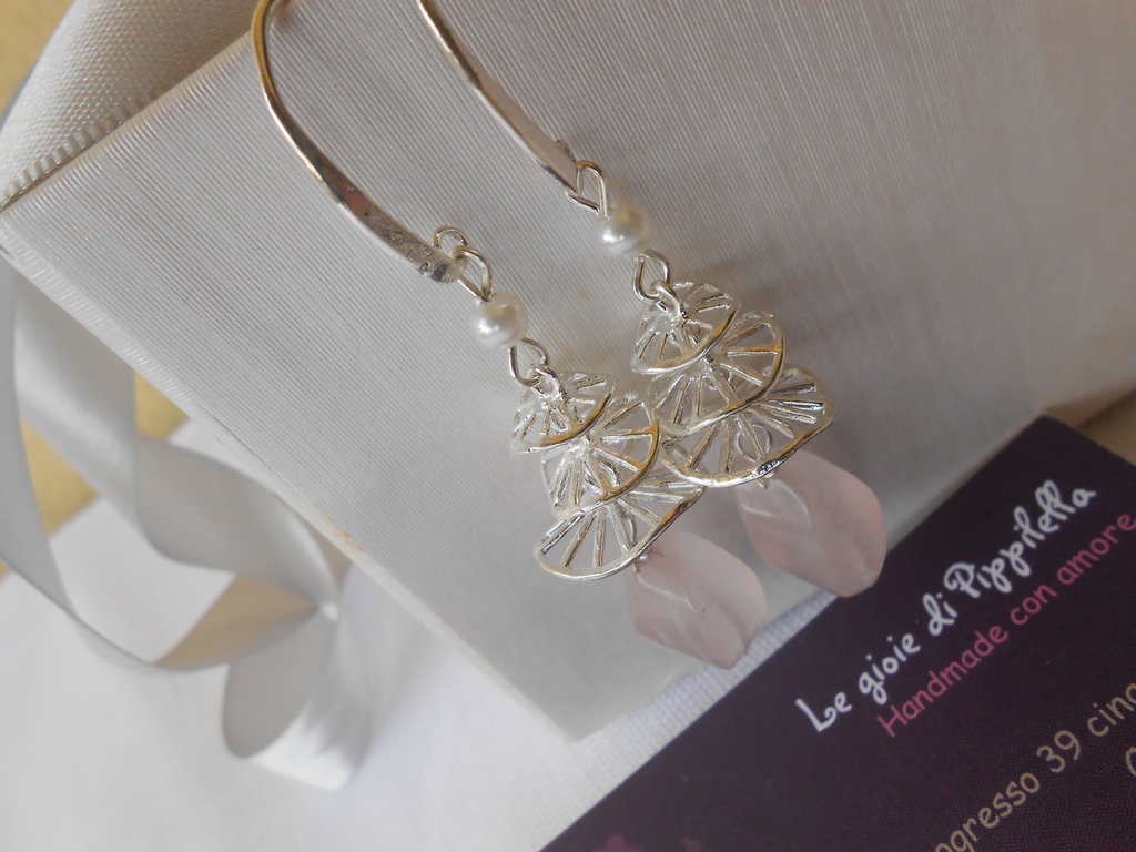 Bronzallure - Orecchini Pendenti Golden con Prisma Gem Rosa – Gioielleria Roberto Rizzo
