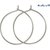 LOTTO 1 paia di orecchini/cerchi color argento in acciaio inox (25mm) (cod.20 Inox)
