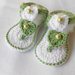 Sandali infradito da bambina in cotone con cuori bianco verde , idea regalo.