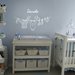 Adesivo murale Baby filo di panni personalizzabile con nome
