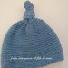 Cappello neonato in cotone blu