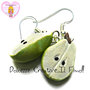 Orecchini Frutta - PERA - Vegan - vegetariano - idea regalo miniature kawaii