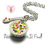 Collana Colazione con Tazza di latte con cereali colorati - handmade kawaii idea regalo