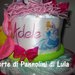 Torta di Pannolini Pampers Baby Dry nome personalizzabile nascita battesimo
