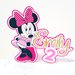 Minnie cake topper birthday // cake topper Minnie mouse rosa // anni e nome glitterrato // baby girl birthday cake topper