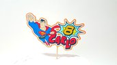 Superman birthday cake topper // Supereroi birthday party // Avengers cake topper // personalizzabile nome e anni cake topper //bubble popart