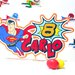 Superman birthday cake topper // Supereroi birthday party // Avengers cake topper // personalizzabile nome e anni cake topper //bubble popart