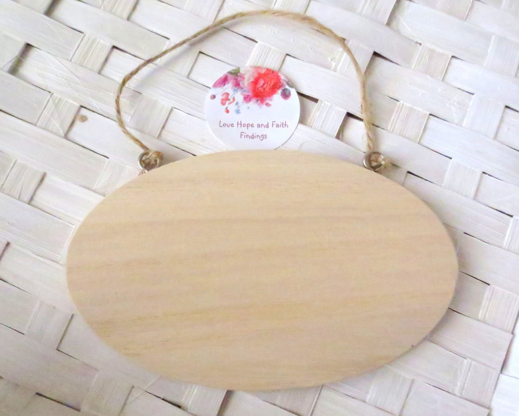 Ovale in legno da decorare (9x14cm) (cod.new) - Materiali - Per il