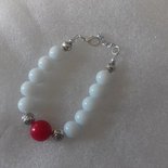 Bracciale in giada for donna, braccialetto cinese, braccialetto in giada agata bianca naturale a strisce strette, braccialetto in giada a strisce sottili, braccialetto in calcedonio agata, 58 mm(56mm