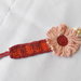 Porta ciuccio crochet girasole con clips in legno, idea regalo.