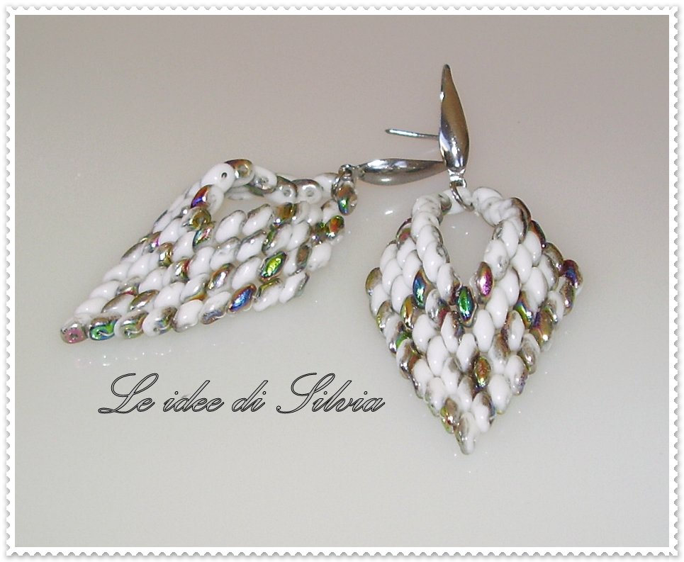 Mabina Orecchini Argento Farfalla Bianca 563674 Stainless Gioiellerie