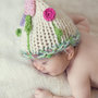 Cappellino per neonata Taglia 3-6 mesi Cappellino per bambina Fatto a mano Accessori neonato 