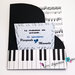 Partecipazione Nozze a tema Musica - Biglietto pianoforte