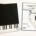 Partecipazione Nozze a tema Musica - Biglietto pianoforte busta