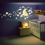 Orsetto sulla Luna adesivi fluorescenti da muro per la camera dei tuoi bambini