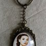 Portachiavi cabochon ovale vetro - Audrey Hepburn