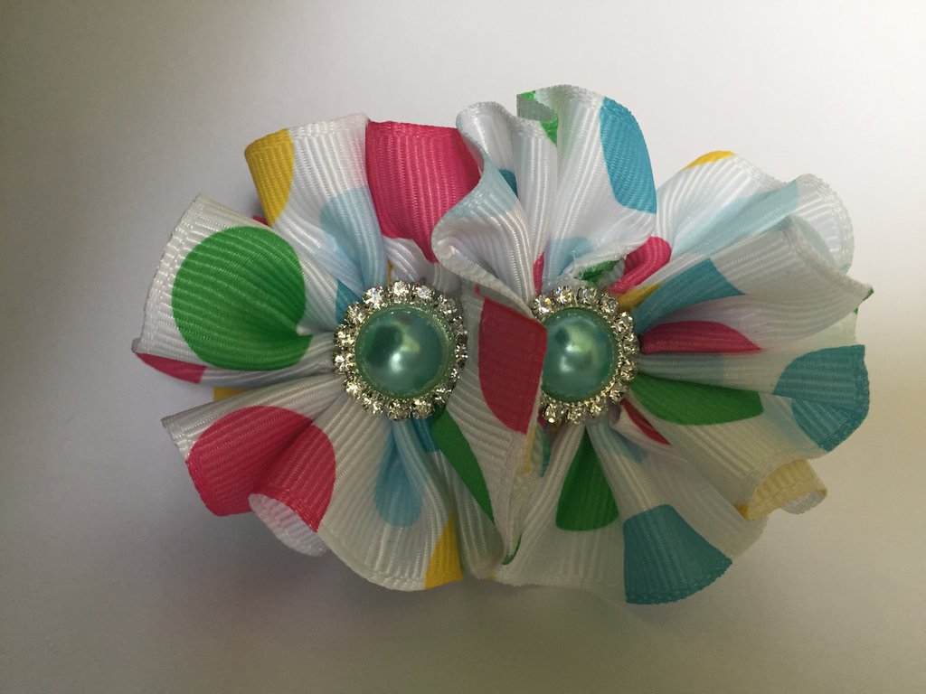 Fermaglio Per Capelli A Fiocco Grande Con Cristalli E Fantasia Animalier, 95 Mm, Clip In Metallo