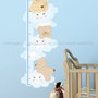 Il Metro Orsetti sulle Nuvole adesivi da muro per la camera dei tuoi bambini
