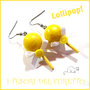 Orecchini " Lollipop " limone lecca lecca chupa chups Fimo cernit Kawaii idea regalo Natale primavera estate 