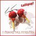 Orecchini " Lollipop " fragola lecca lecca chupa chups Fimo cernit Kawaii idea regalo Natale primavera estate 