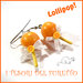 Orecchini " Lollipop " arancio lecca lecca chupa chups Fimo cernit Kawaii idea regalo Natale primavera estate 