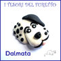 Applicazione  bomboniera " Doghy Doghy " dalmata cane cagnolino Fimo cernit kawaii battesimo comunione matrimonio decorazione portaconfetti segnaposto cresima magnete 