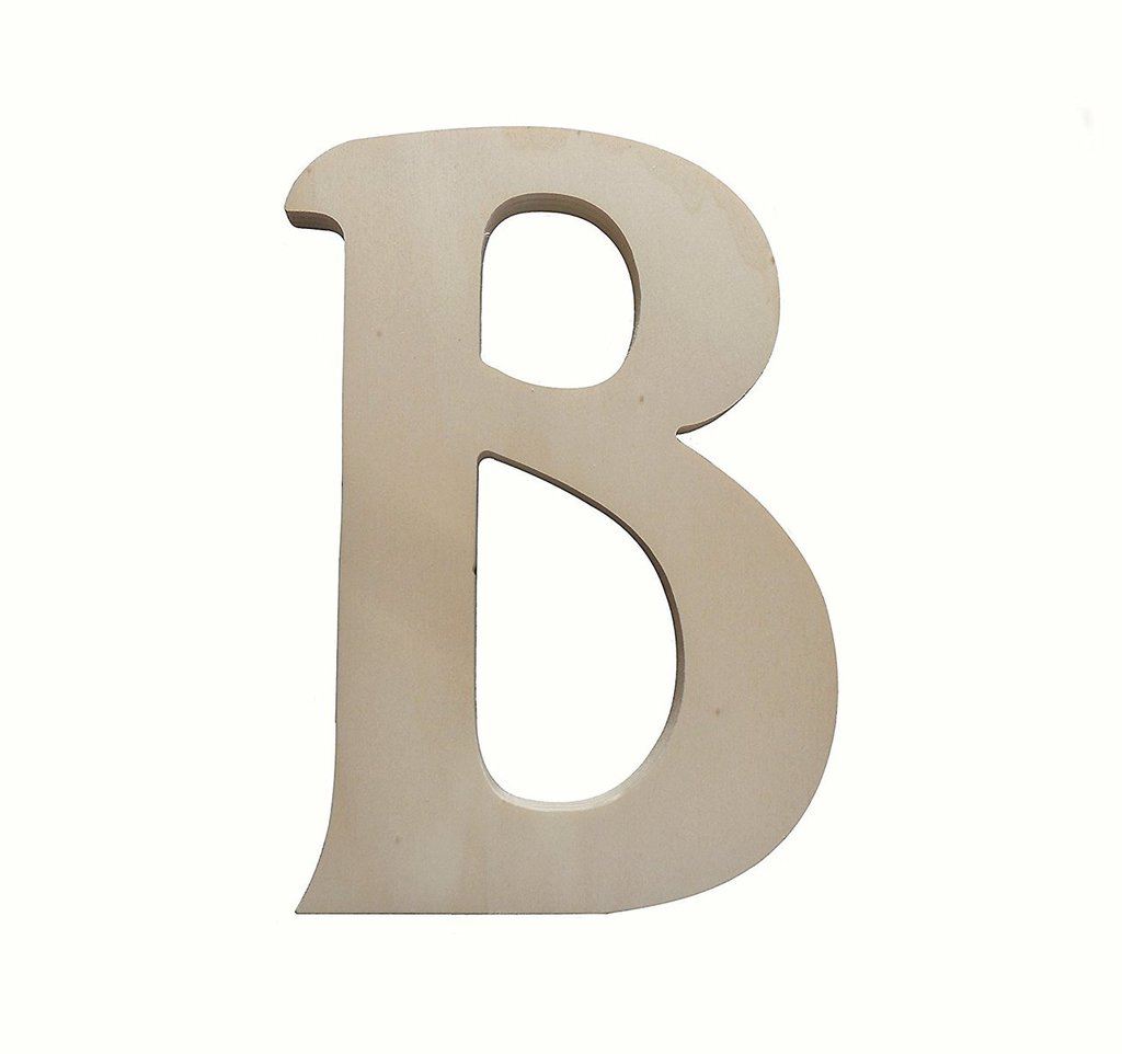Grandi Lettere In Legno Bianco Da 20 Cm - Non Finite, Da Decorare - Ideali Per Nomi, Scritte Murali E Fai Da Te - Spessore 1,5 Cm