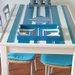 Tavolo blu stile marino