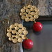 Pendientes burbuja bañados en oro 16K con piedra jade
