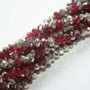 100 RONDELLE ROSSO PLATED 3X4mm