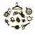 12 charms grandi color bronzo in stile vintage