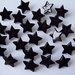 10 BOTTONI STELLA NERA PLASTICA - heart buttons