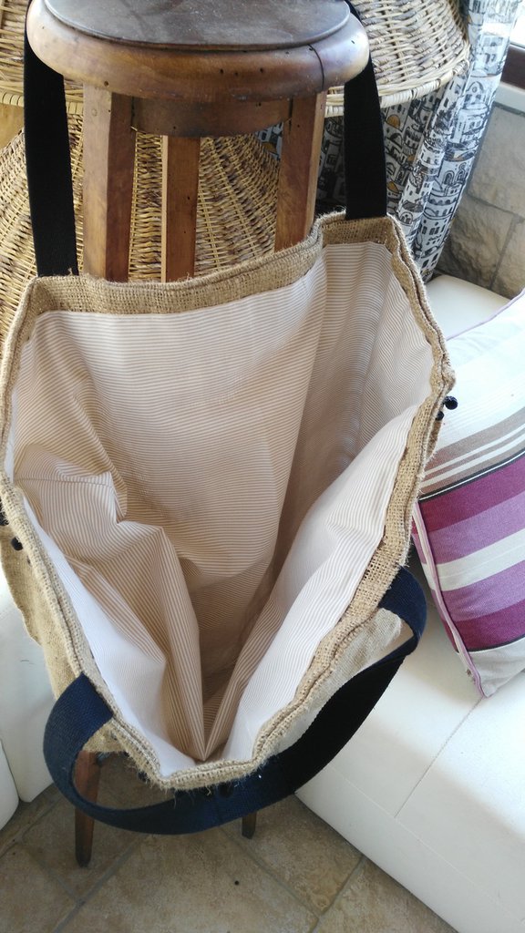 Borsa Spiaggia In Tela Di Juta Brillabenny - Capiente E Trendy Per L'estate