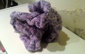 scaldacollo lana viola screziata